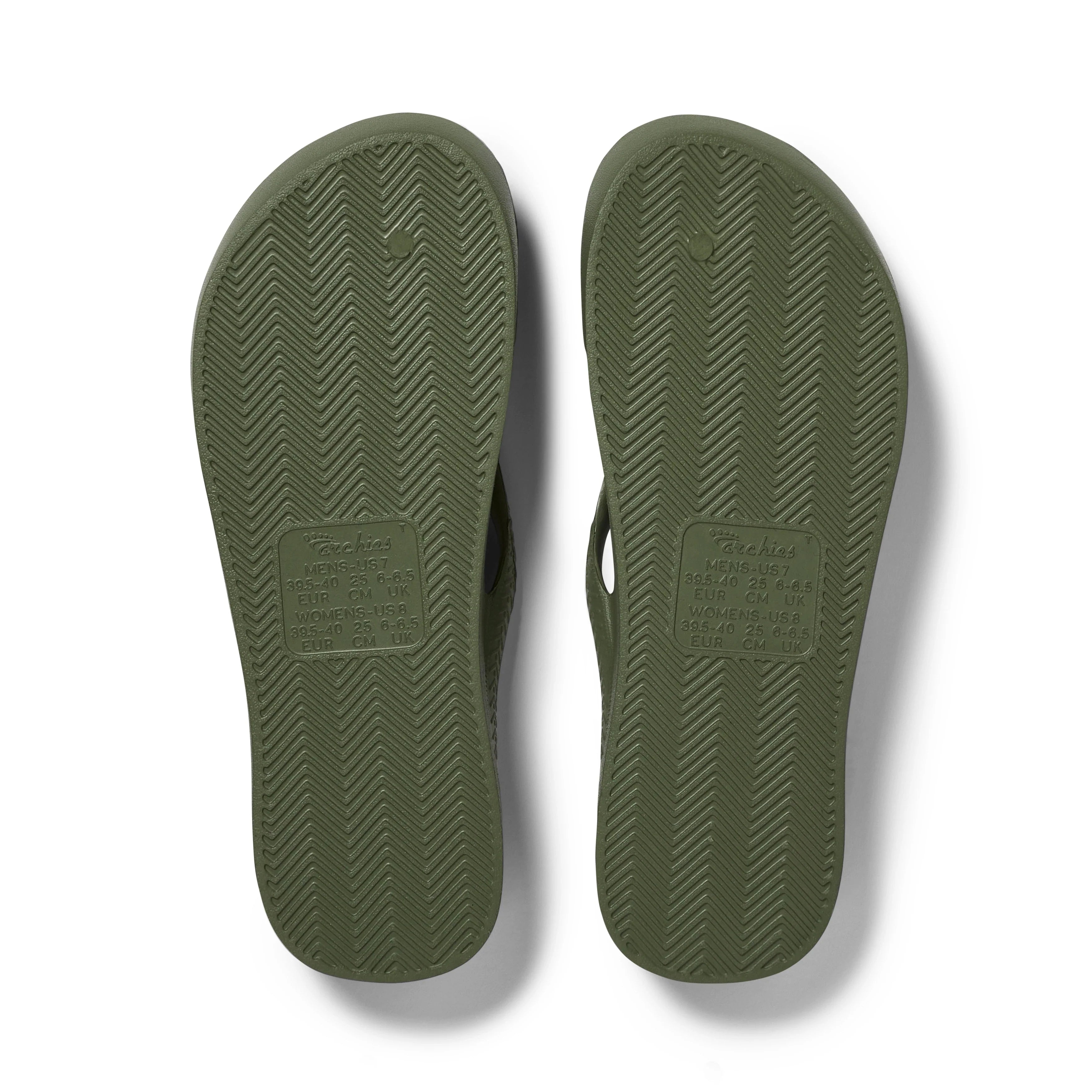 Arch Support Flip Flops - Classic - Olive