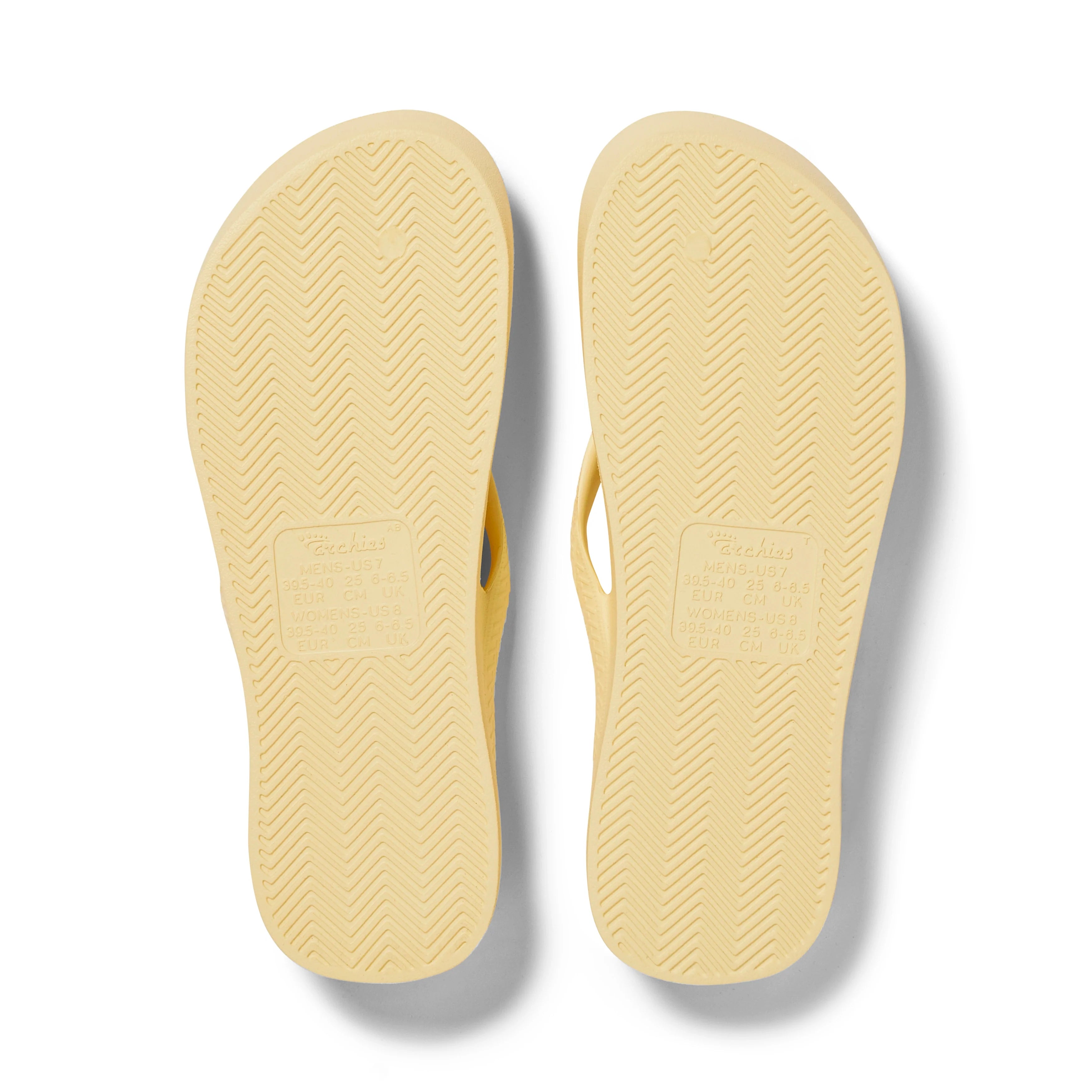 Arch Support Flip Flops - Classic - Lemon